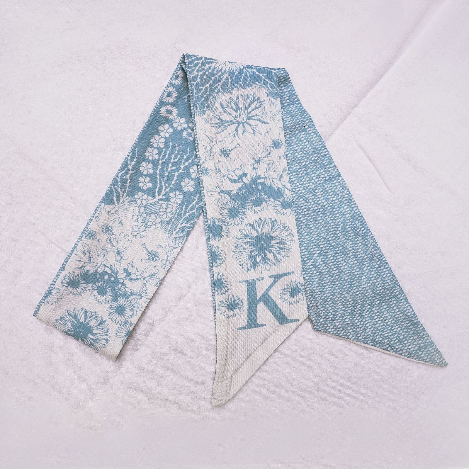 26 Letters Silk Scarf Bag Charm Keychain – 2 Pieces, Choose Your Initials detail image 16