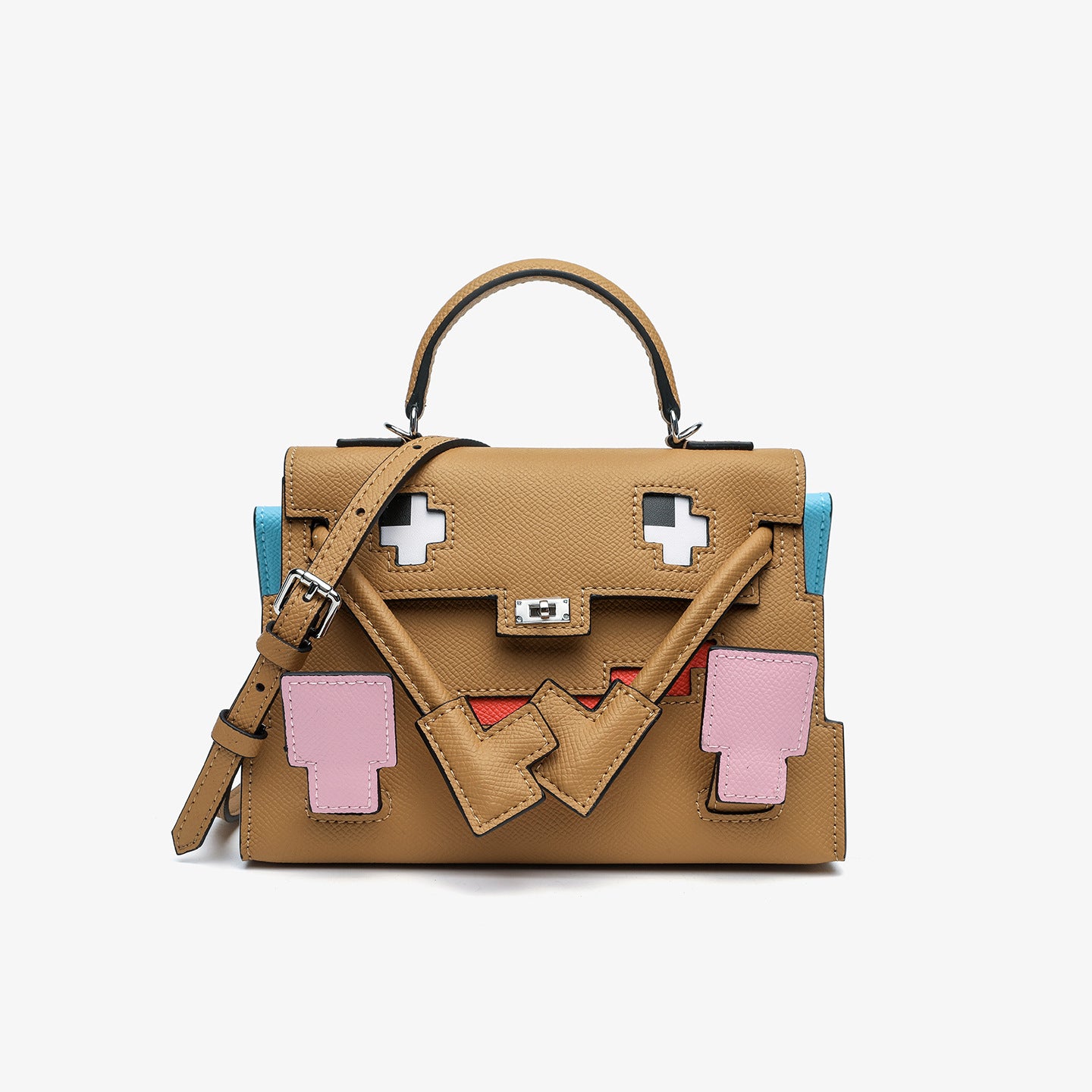 Picto Doll Bag Charm in Fine Embossed Grain Leather product image 1
