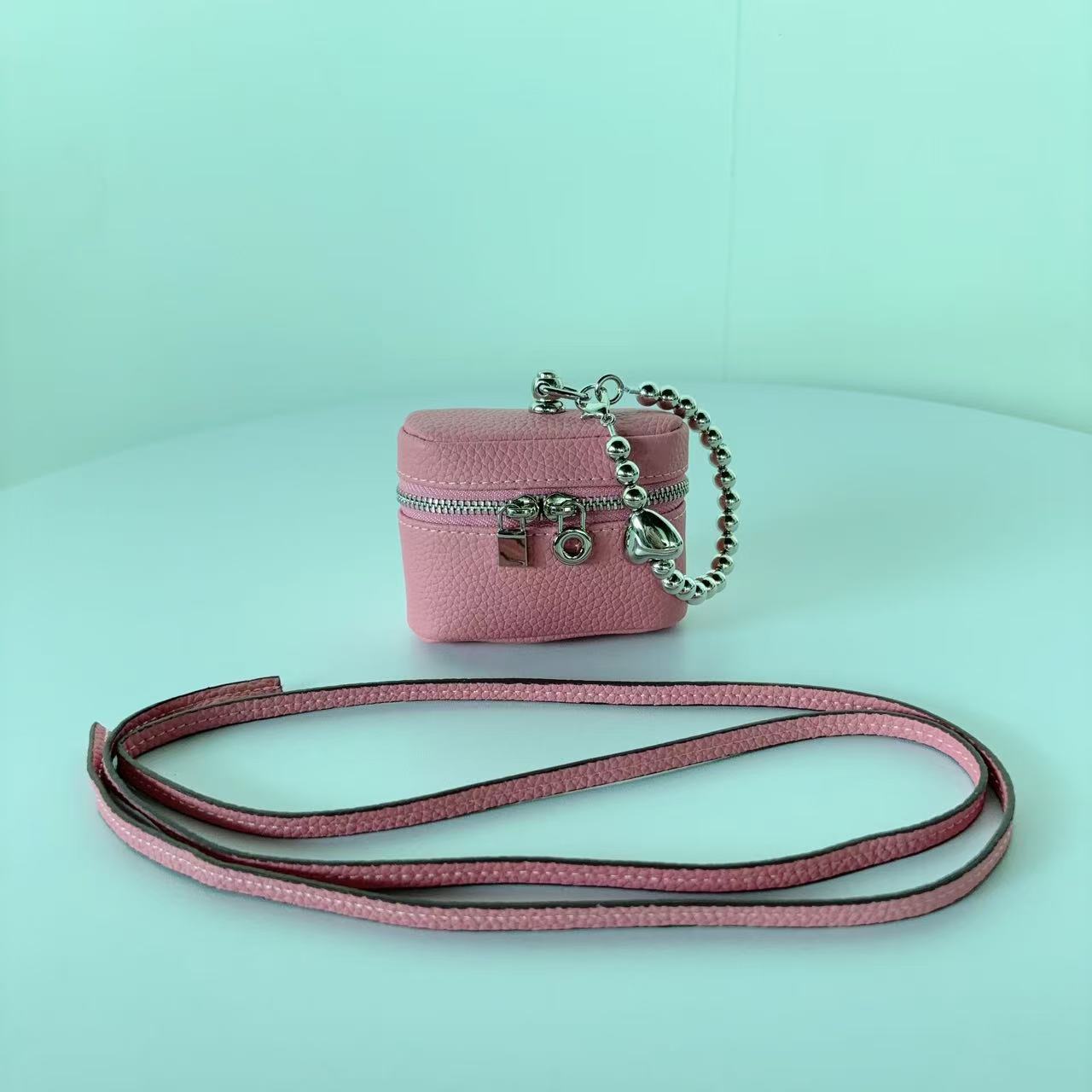 Mini Lipstick Coin Purse with Earphone Holder - Compact PU Leather Pouch detail image 12