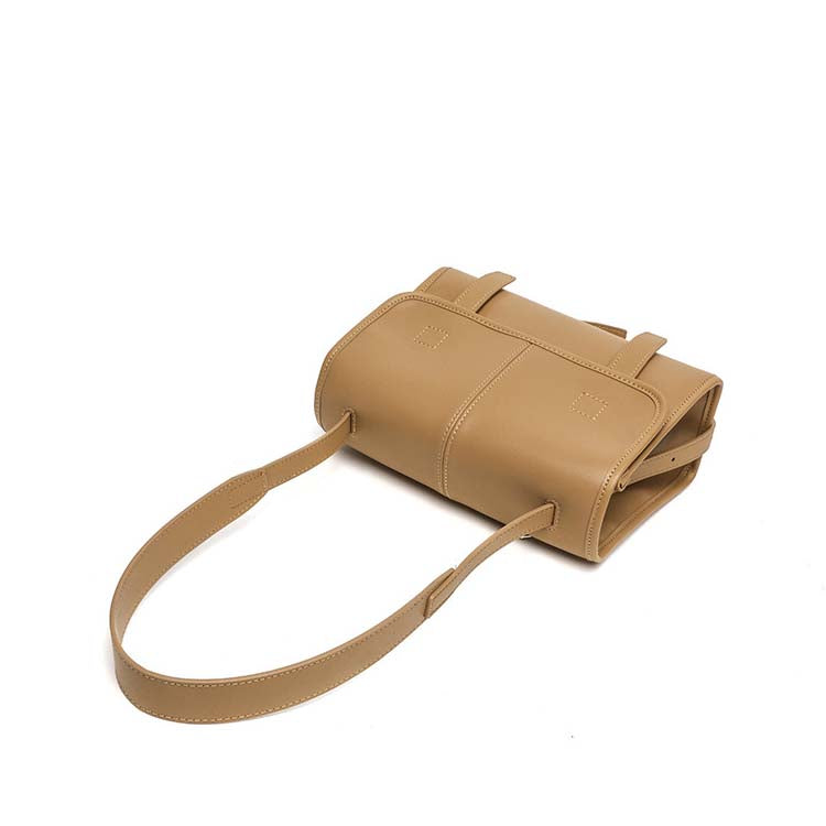 Retro Top-Grain Cowhide Mini Crossbody Bag - Vintage Genuine Leather Small Square Satchel for Women detail image 8
