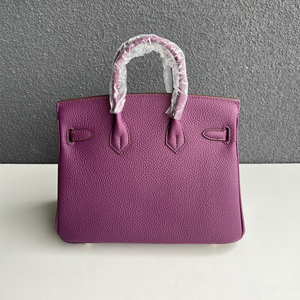 Classic Top Handle Leather Bag with Gold Hardware – Multiple Sizes and Colors detail image 5