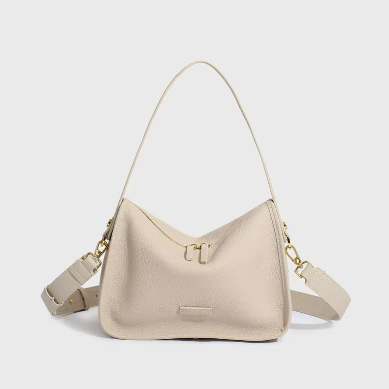 Top Grain Leather Handbag with Detachable and Adjustable Strap detail image 1