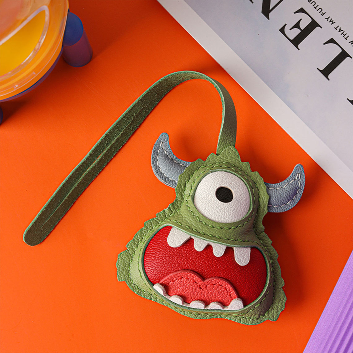 HandsewGift Leather Monster Keychain Charm DIY Kit detail image 5