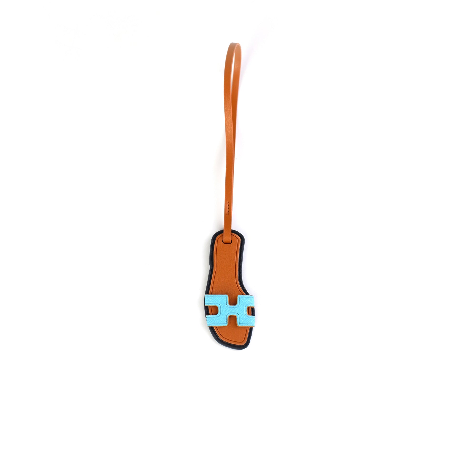 Sandal Slipper Bag Charm Keychain in PU Leather (11 Colors) detail image 11