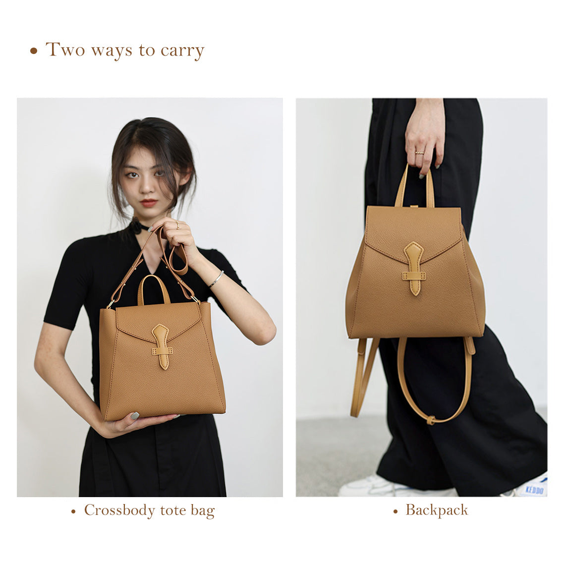 Top Grain Leather Tote Backpack DIY Kit – Hand Sewing Craft Project detail image 6