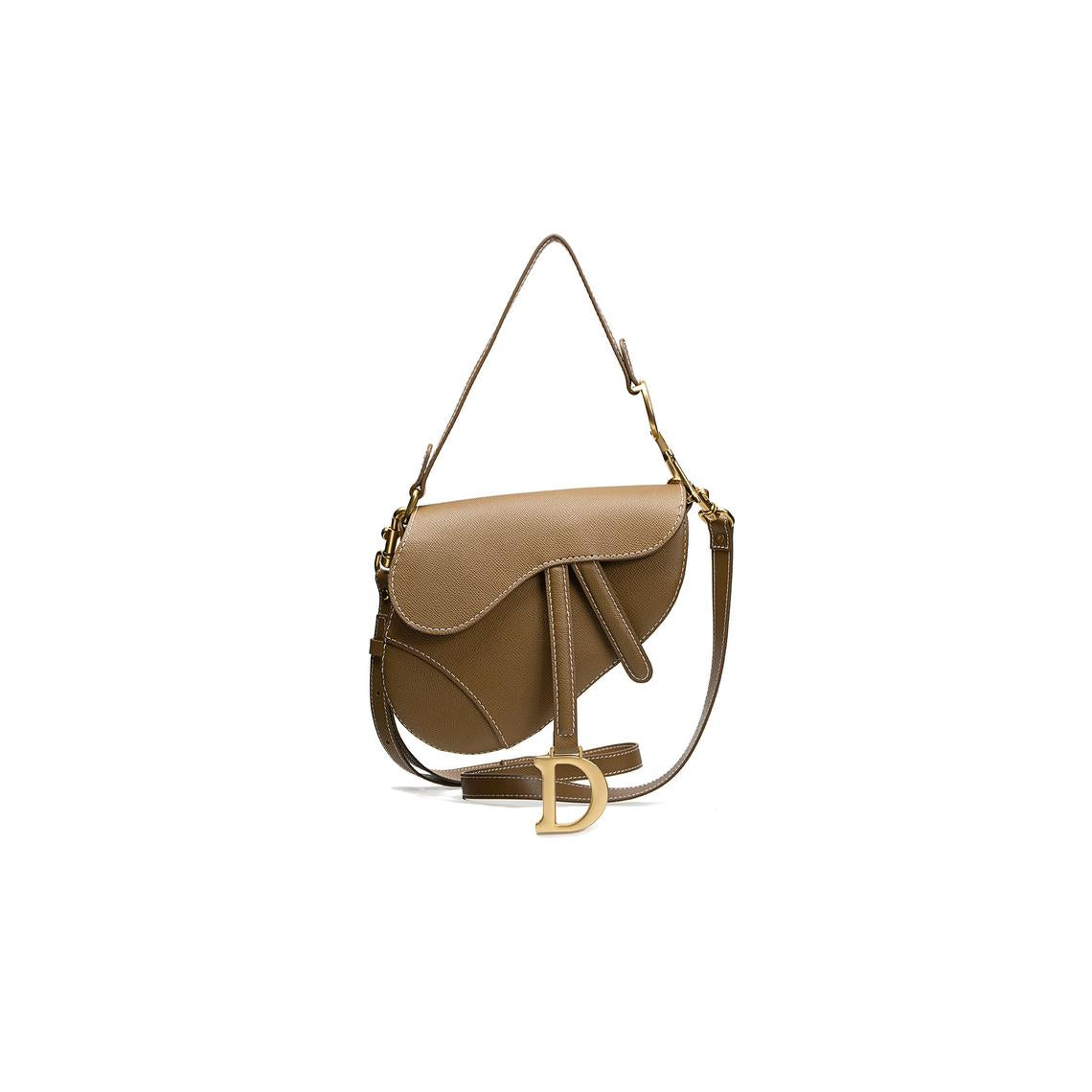 Hand Sewn Leather Crossbody Saddle Bag DIY Kit - Tan, Grey, Black detail image 3
