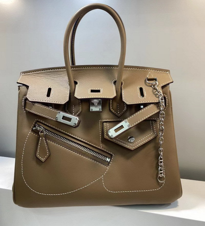 Limited Edition HAC Rock Top Handle Bag with Silver Hardware – Unisex detail image 6