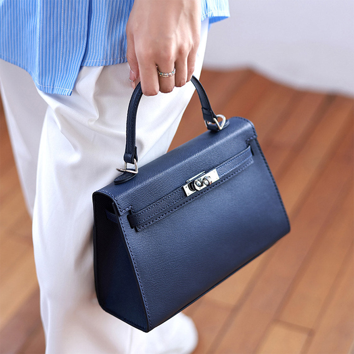 HandsewGift Top Grain Leather Sellier Bag DIY Kit — Normal & Mini Sizes detail image 9