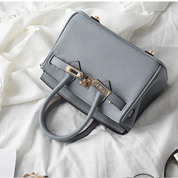 Mini Top Handle Bag 20 in Pebbled Grain Leather with Adjustable Strap detail image 10