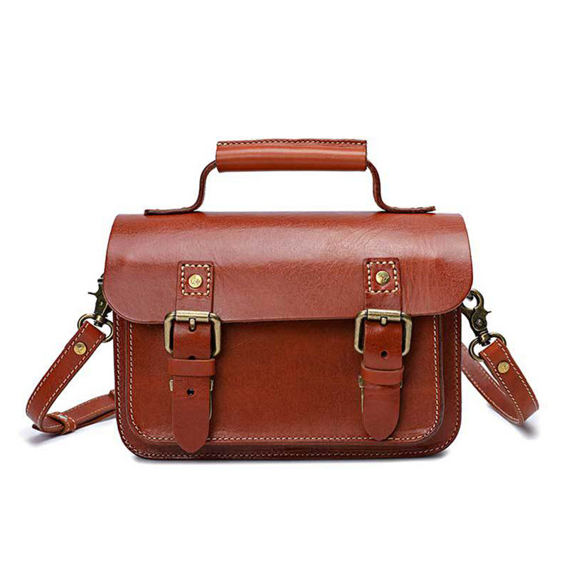 Vegetable Tanned Leather Unisex Messenger Bag product image 1
