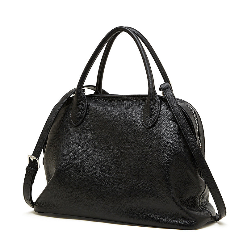Vintage Top Grain Leather Bowling Bag with Dual Carry Options product image 1