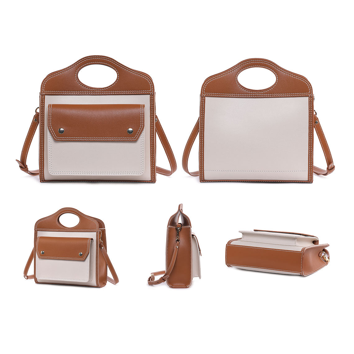 Handsew Leather Lady Pocket Crossbody Bag DIY Kit – Genuine Leather Sewing Kit detail image 3