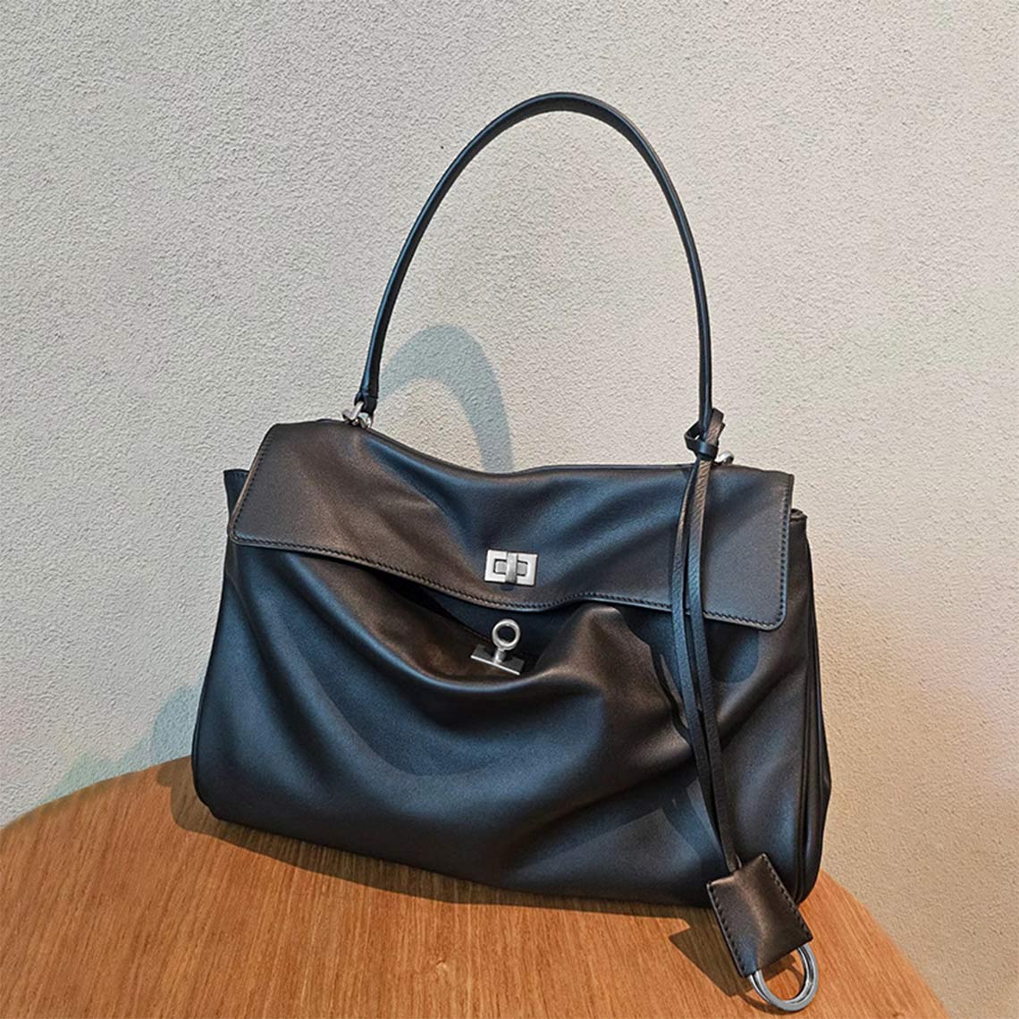 Top Grain Leather Horse Bag Charm with Detachable Strap – Medium and Large product image 1