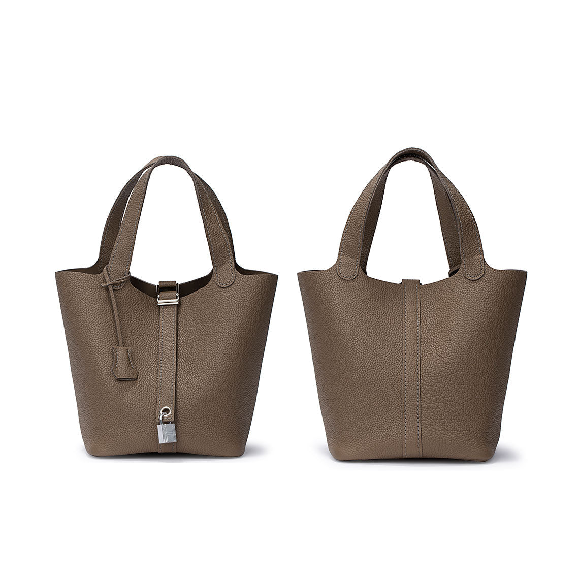 Hand-Sewn Bucket Bag Leather DIY Kit – Top Grain Leather, Lock Closure detail image 4