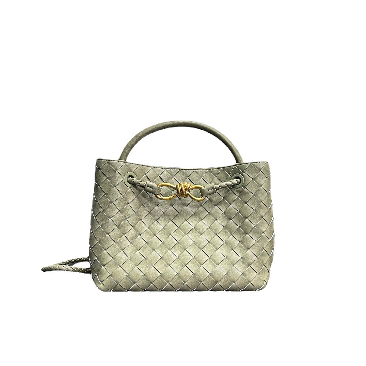 Woven Leather Tote Bag - Retro Knot Shoulder Bag & Handbag product image 1