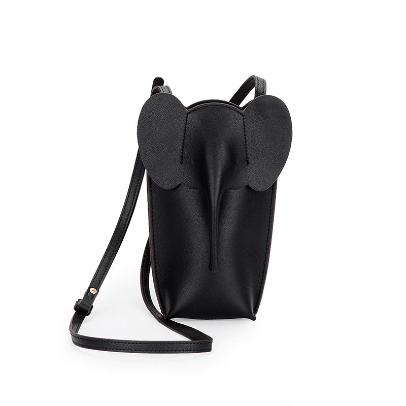 Elephant Small Mobile Phone Bag Coin Purse in Cowhide Leather detail image 12