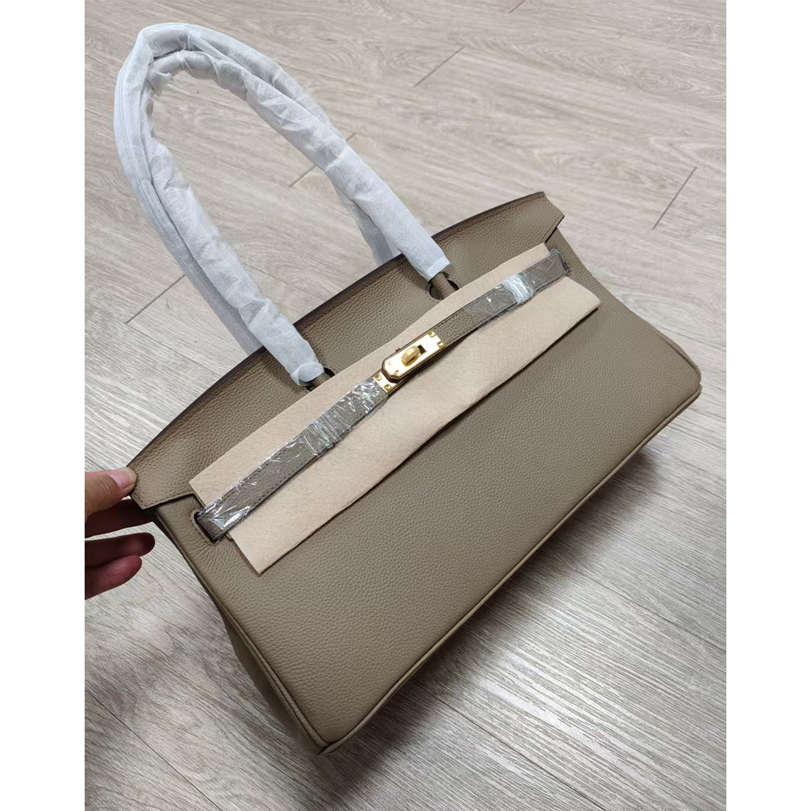 Top Grain Leather Top Handle Bag with Long Shoulder Strap - 40cm detail image 17