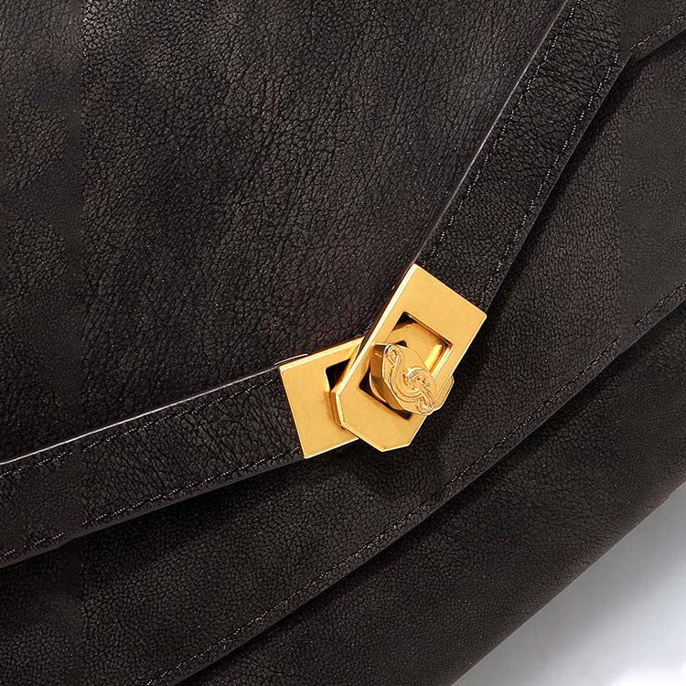 Classic Medium Leather Satchel with Top Handle and Crossbody Strap detail image 6