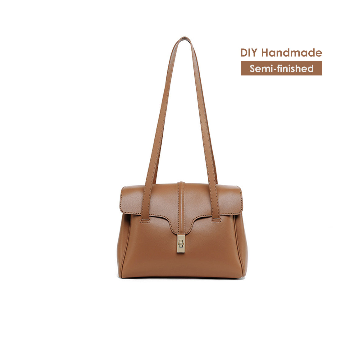 Handsewgift Leather Tote Bag DIY Kit – Brown Large, Brown Medium, Grey Medium product image 1