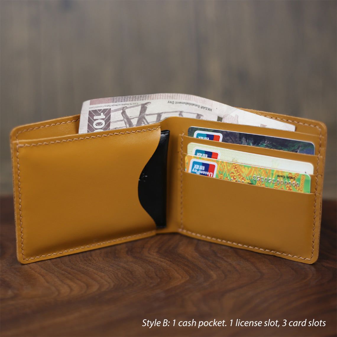 Full Grain Leather Slim Wallet DIY Kit – Hand Sewn, Two Styles detail image 5