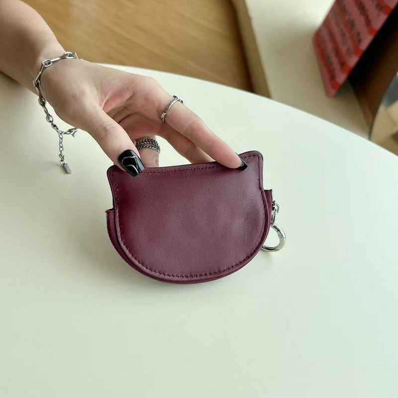 Lambskin Lipstick Case Purse with Coin Pocket detail image 6