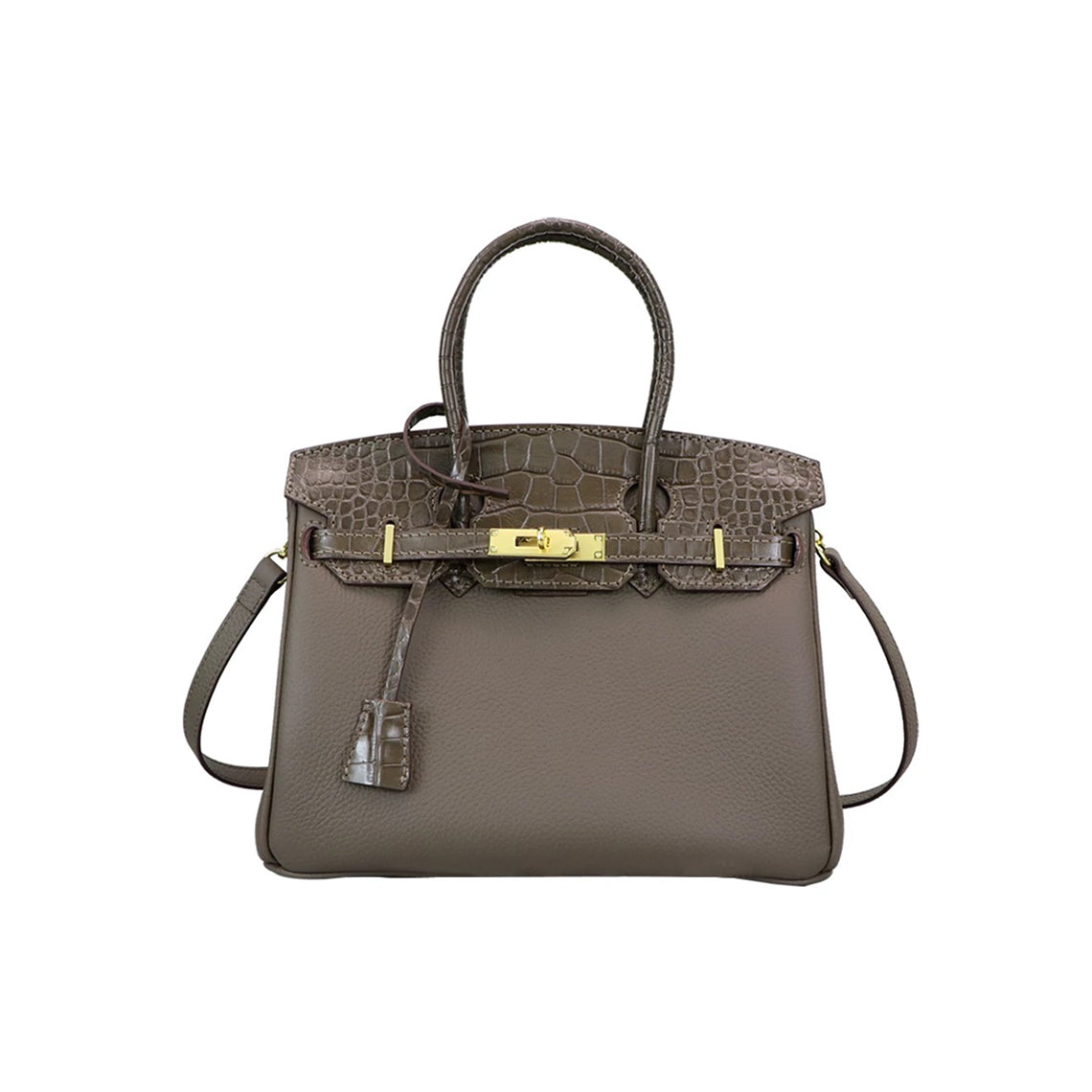 Top Grain Leather Bi-Color Bag DIY Kit with Pre-Punched Panels detail image 1