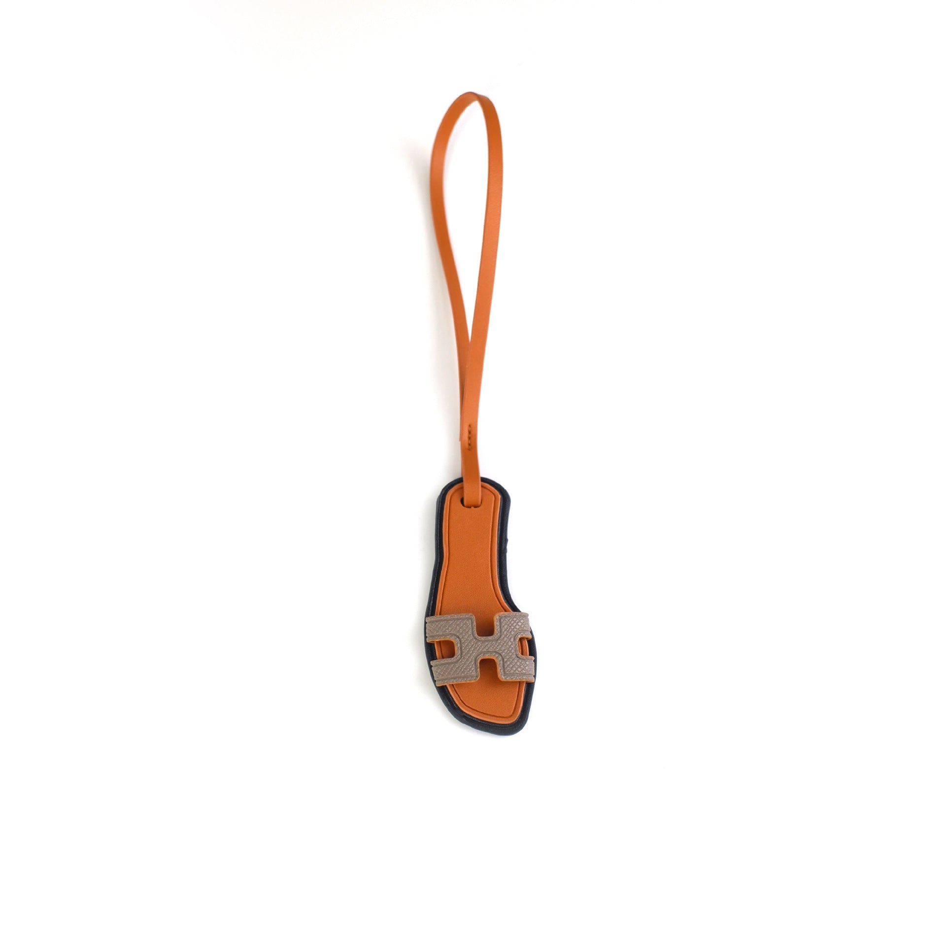 Sandal Slipper Bag Charm Keychain in PU Leather (11 Colors) detail image 8