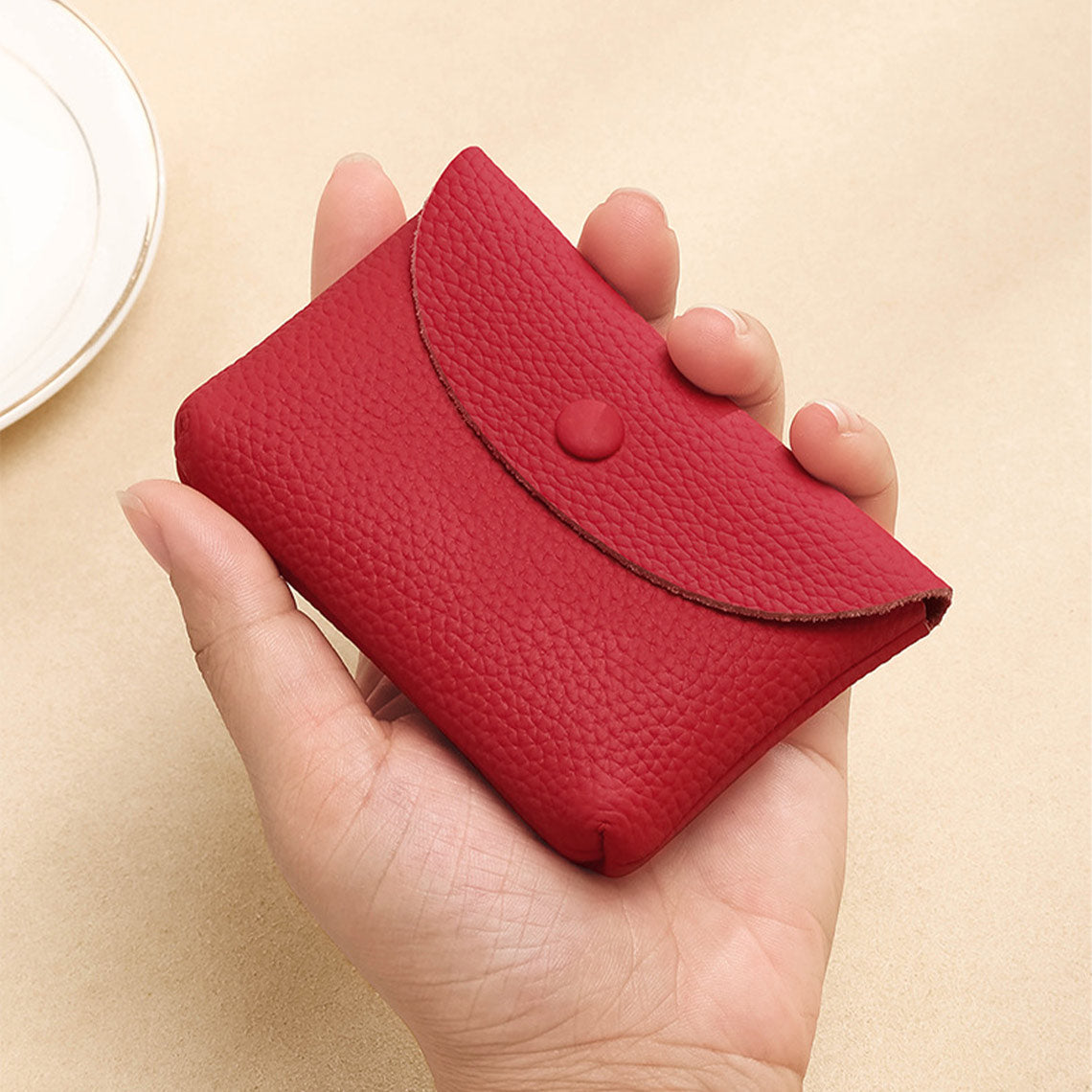 Top Grain Leather Simple Coin Wallet with Card Slots product image 1