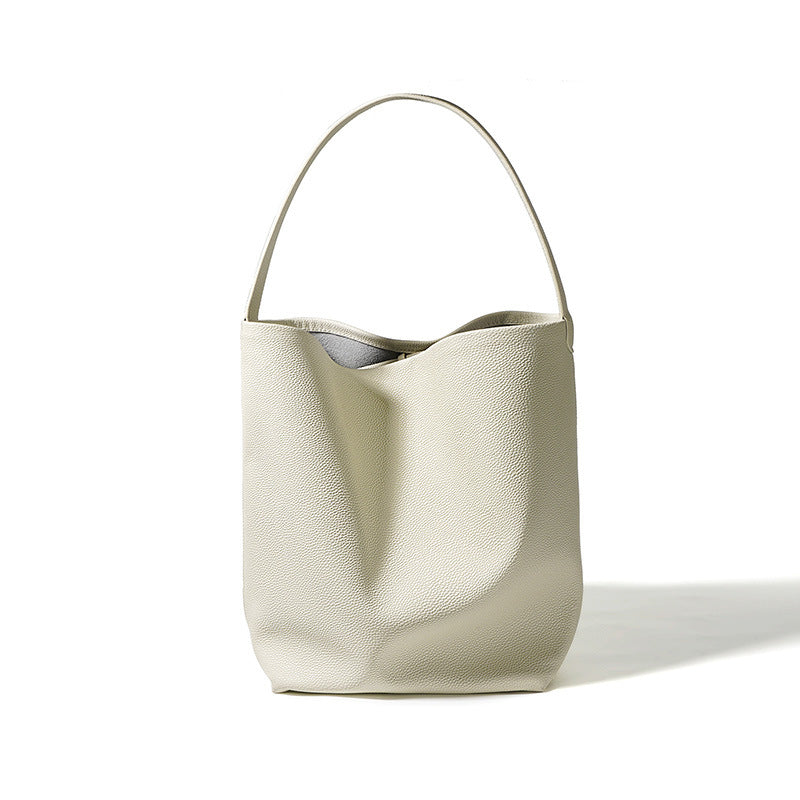 Soft Pebbled Leather Park Tote - Large Capacity Commuter Bag detail image 6