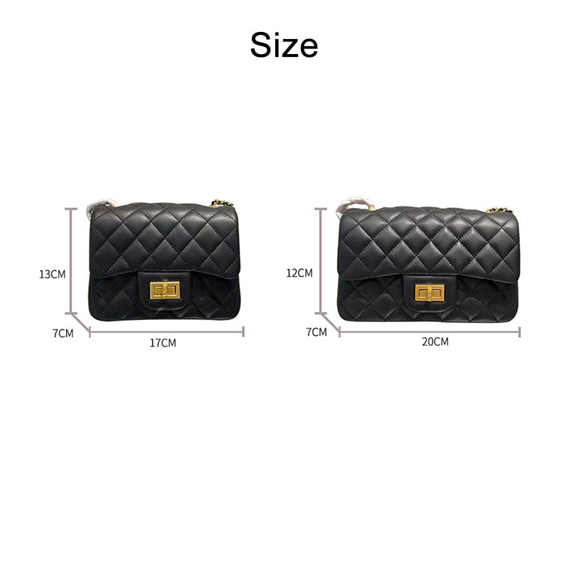 Quilted Lamb Leather Chain Bag with Shoulder and Crossbody Strap detail image 5