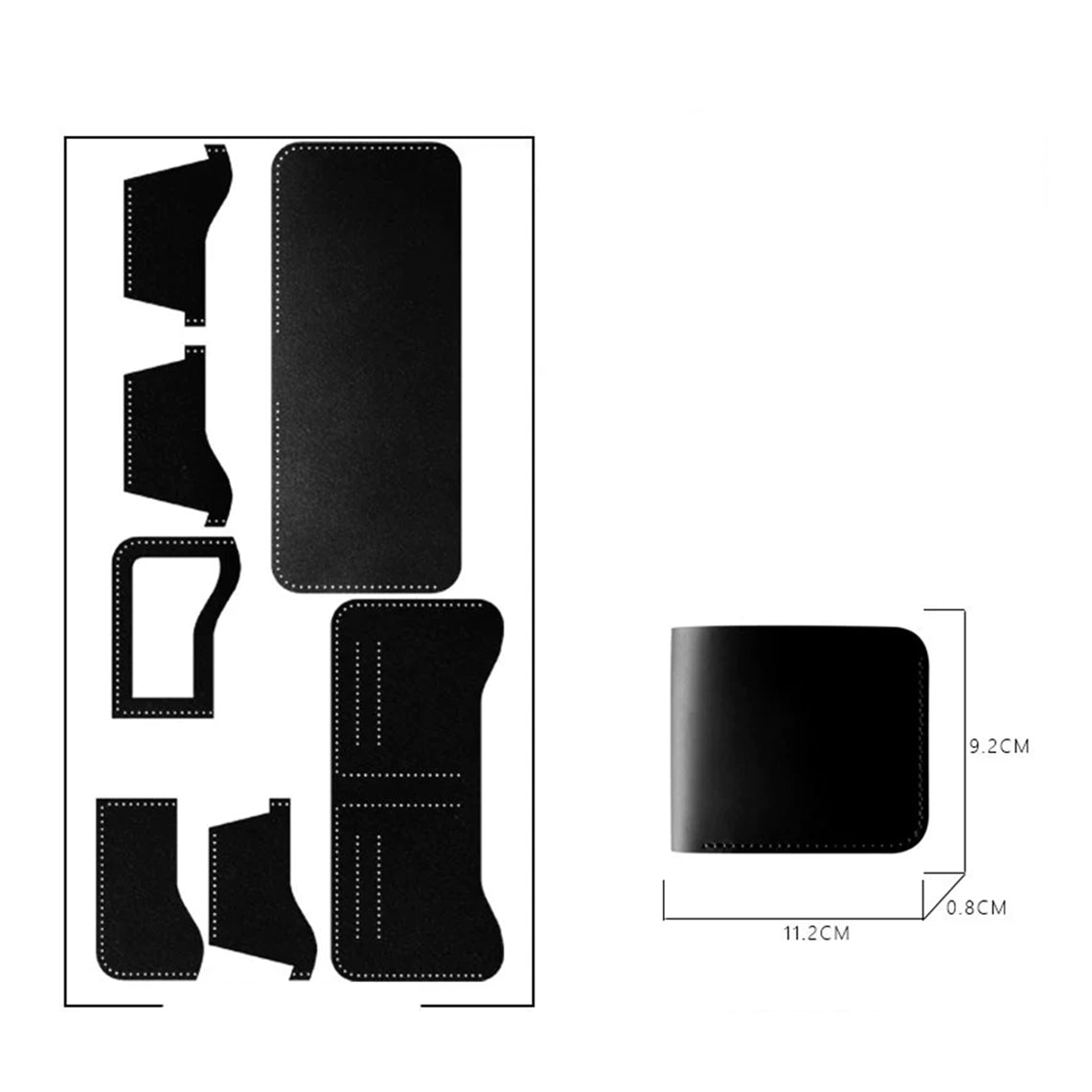 Handsewgift DIY Crazy Horse Leather Bifold Wallet Kit – Choose Style A or B detail image 10