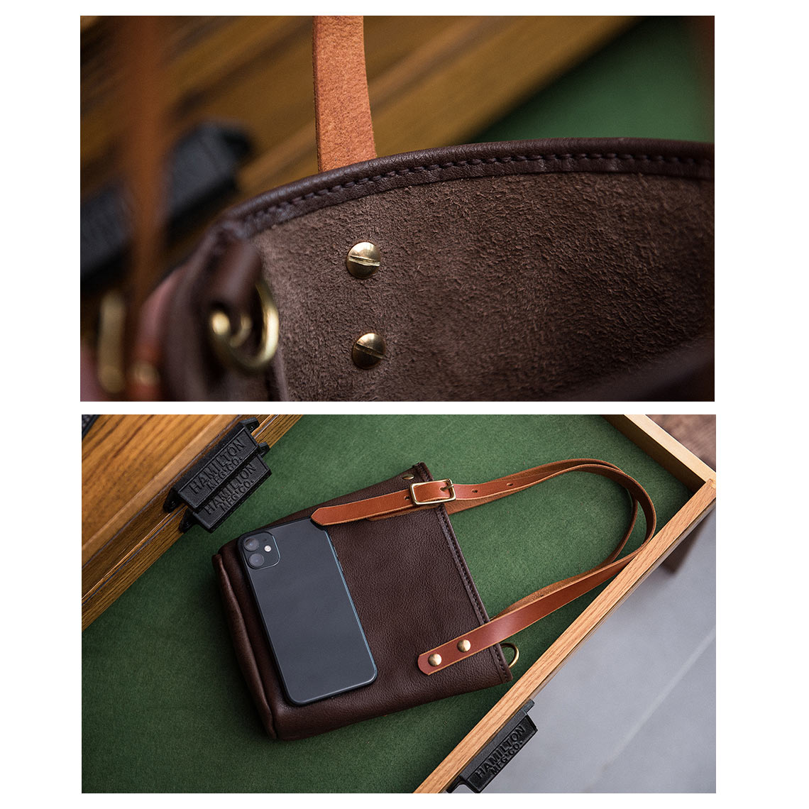 Full Grain Leather Mini Tote Bag DIY Kit – Hand Sewing Craft Project detail image 3