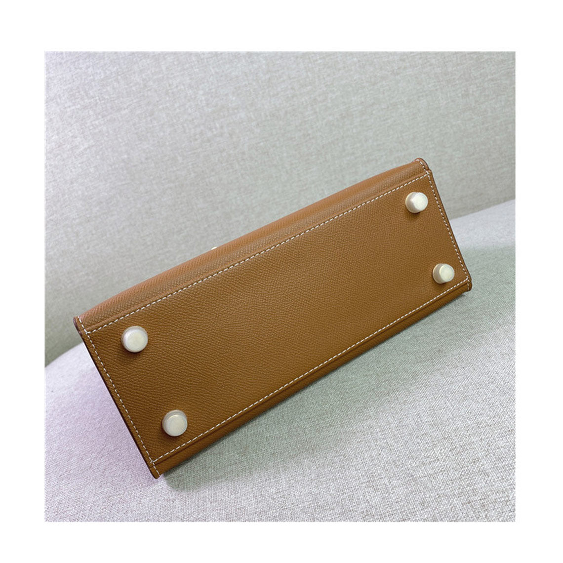 Top Grain Leather Fine Embossed Grain Top Handle Bag detail image 10