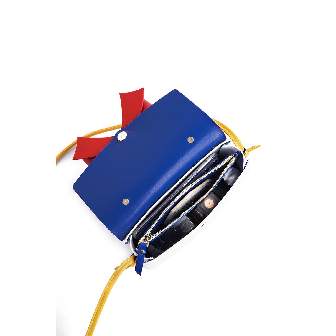 Handmade Leather Crossbody Bag DIY Kit with Anime Style Bowknot detail image 4