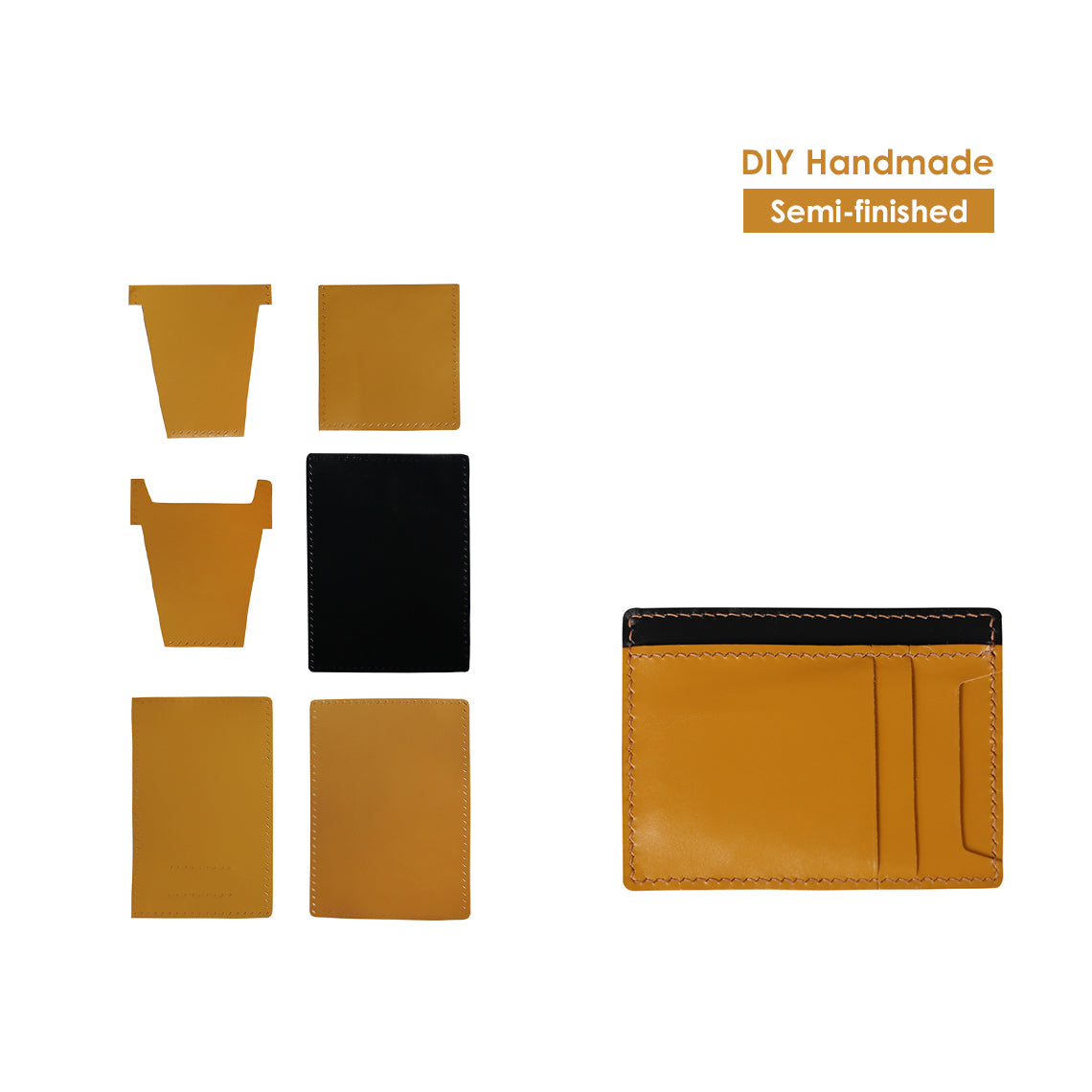 HANDSEWGIFT Full Grain Leather Sleeve Card Wallet DIY Kit product image 1