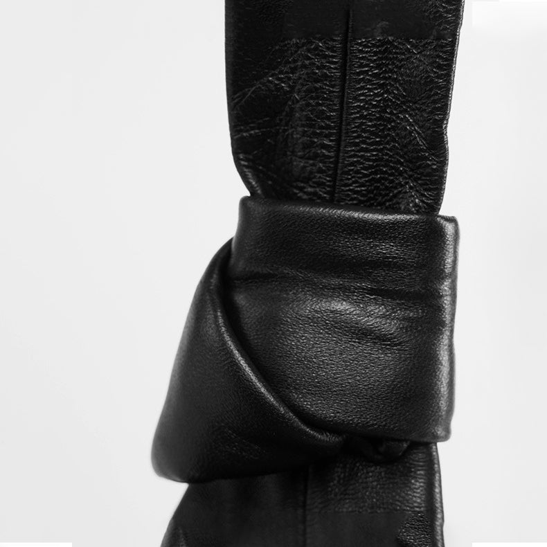 Premium Lambskin Leather Croissant Bag - Soft Hobo Crossbody Shoulder Purse detail image 10