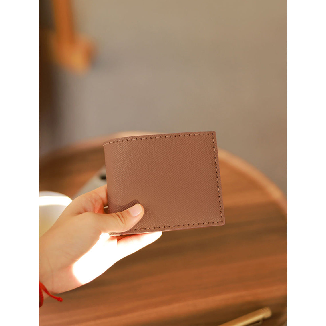 Handsew Your Own Top Grain Leather Card Wallet DIY Kit – Grey or Brown detail image 8