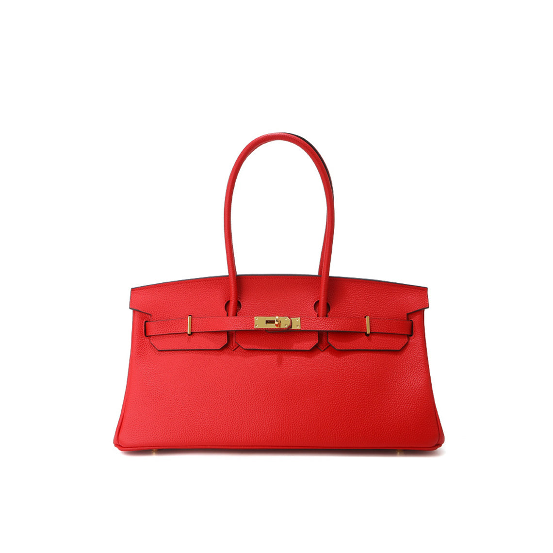 Top Grain Leather Top Handle Bag with Long Shoulder Strap - 40cm detail image 1