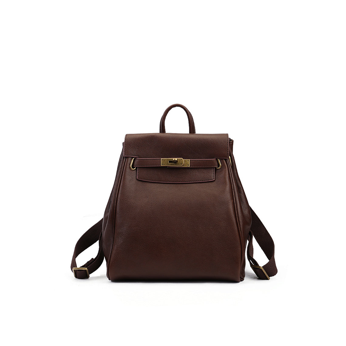 Top Grain Leather Classic Backpack for Women in Brown or Black product image 1