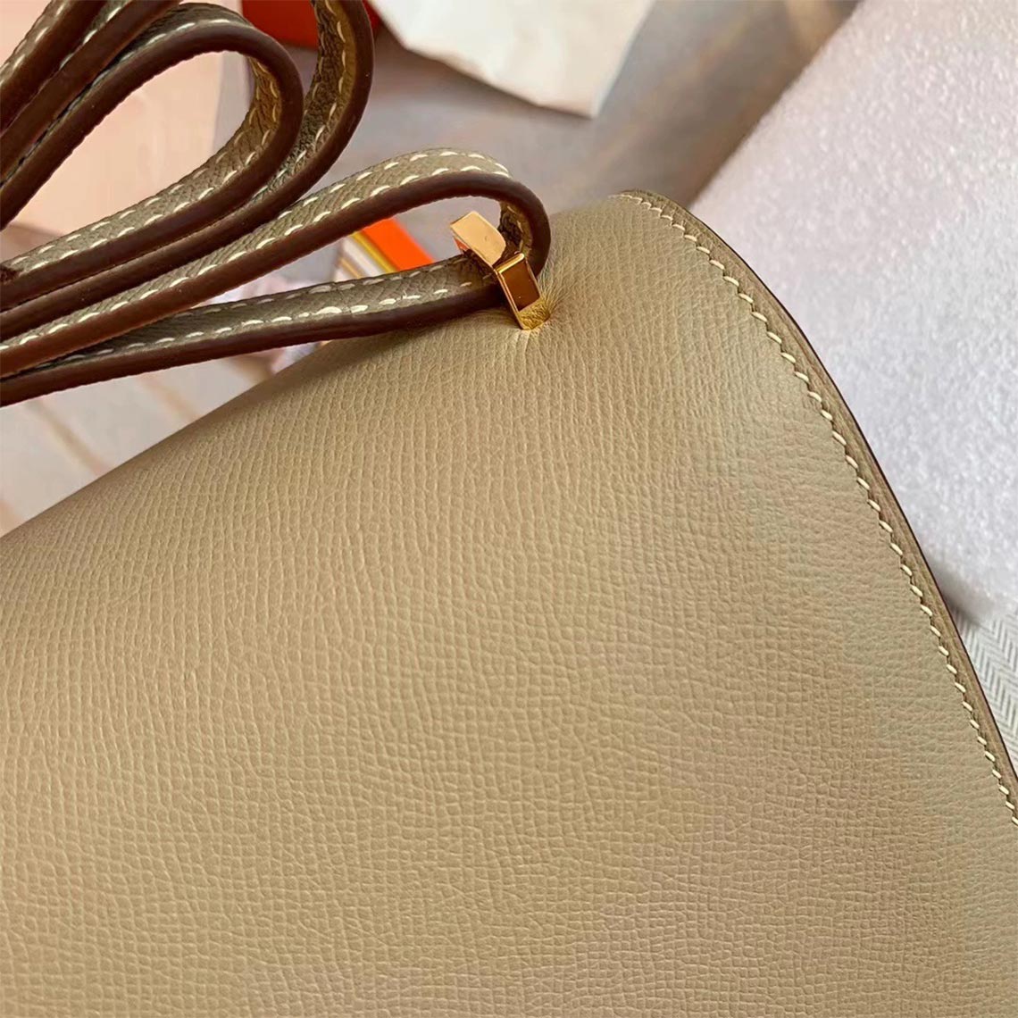Full Grain Leather Mini Tofu Bag Charm DIY Kit with Pre-Cut Panels detail image 11