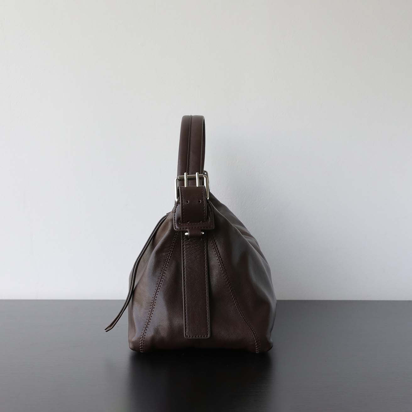 Vegetable Tanned Leather Hobo Bag detail image 12