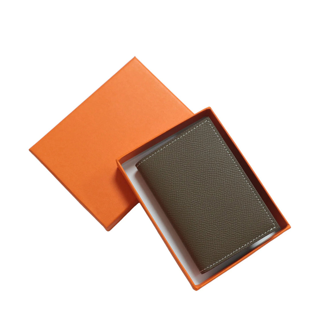 Compact Bifold Card Wallet in Top Grain Leather detail image 11