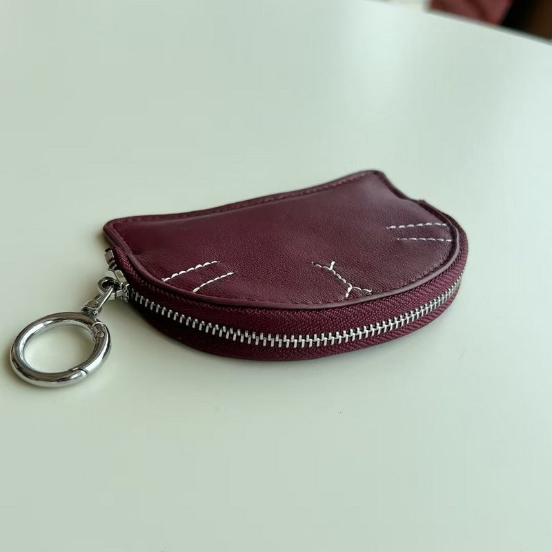 Lambskin Lipstick Case Purse with Coin Pocket detail image 5