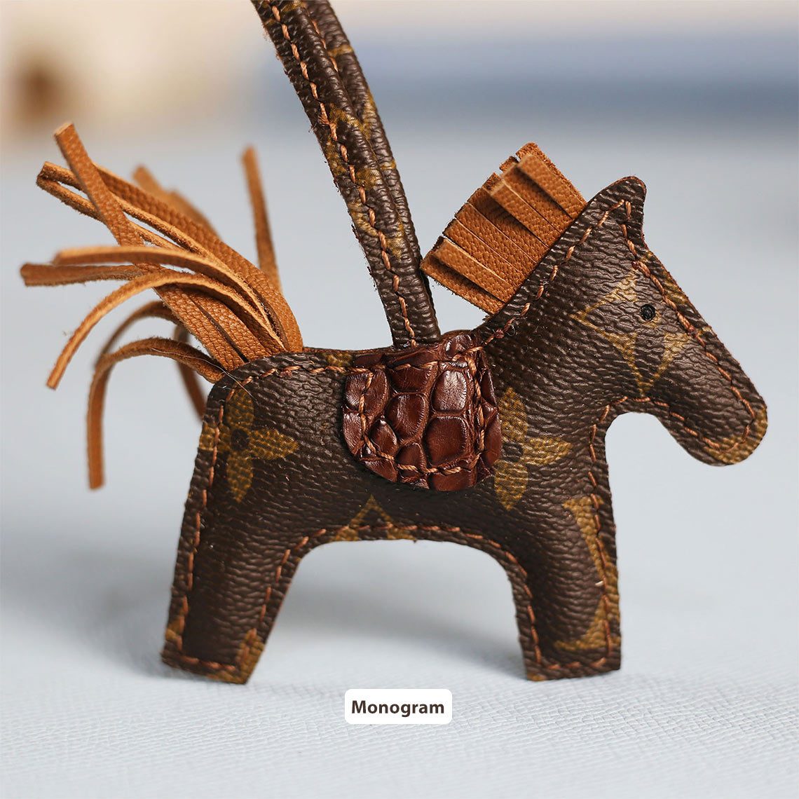Handsew DIY Horse Bag Charm Kit - Sheep Leather, Pre-Cut & Punched detail image 10