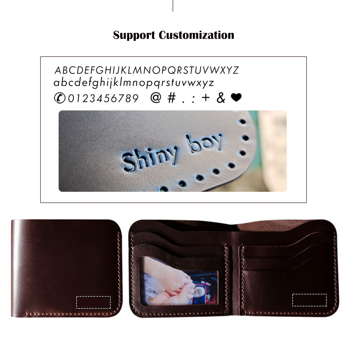 Handsewgift DIY Crazy Horse Leather Bifold Wallet Kit – Choose Style A or B detail image 8