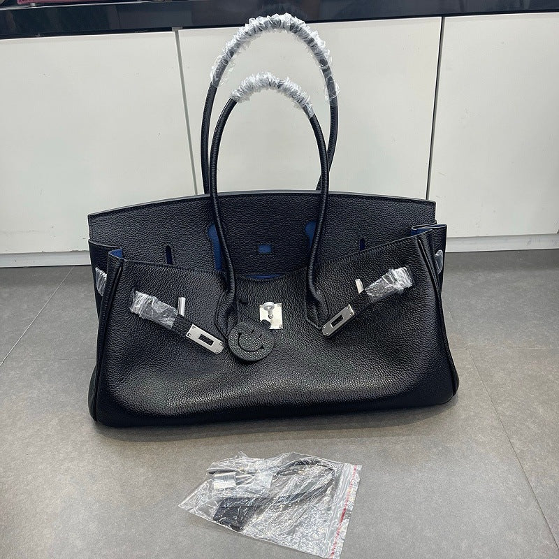 Top Grain Leather Shoulder Bag 40 cm with Contrast Lining product image 1