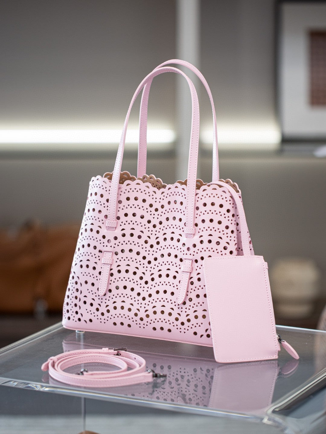 Mini Leather Bag Charm with Coin Purse – 9 Colors, Detachable Strap detail image 4