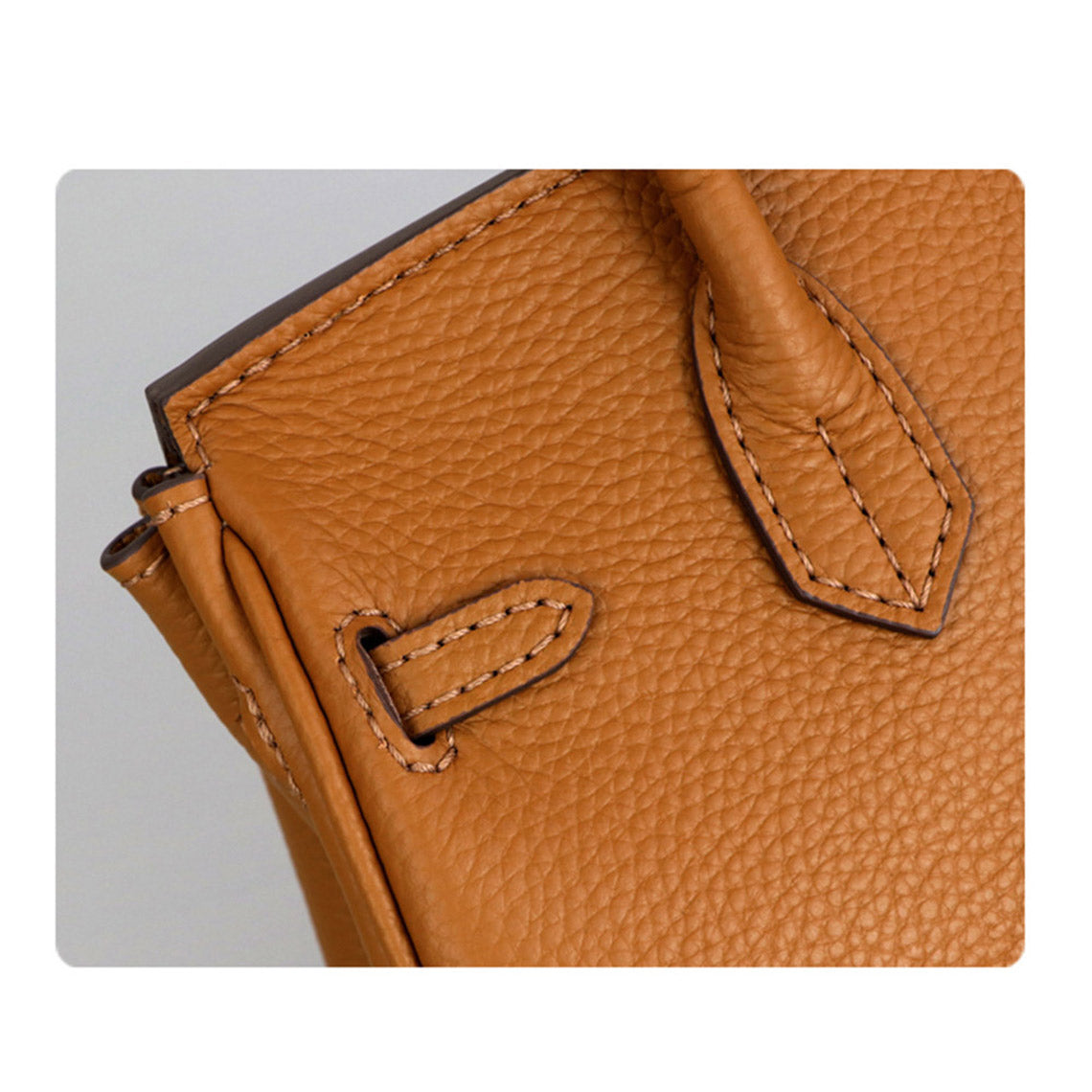 DIY Top Grain Leather Bag Kit with Reusable Fabric Lining – Gold Brown or Black detail image 9