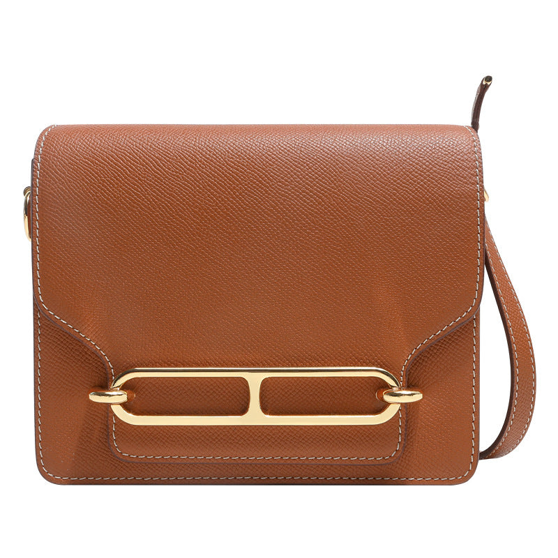 Pig Nose Bag Genuine Leather Small Satchel Bag Tofu Bag Golden Hardware product image 1