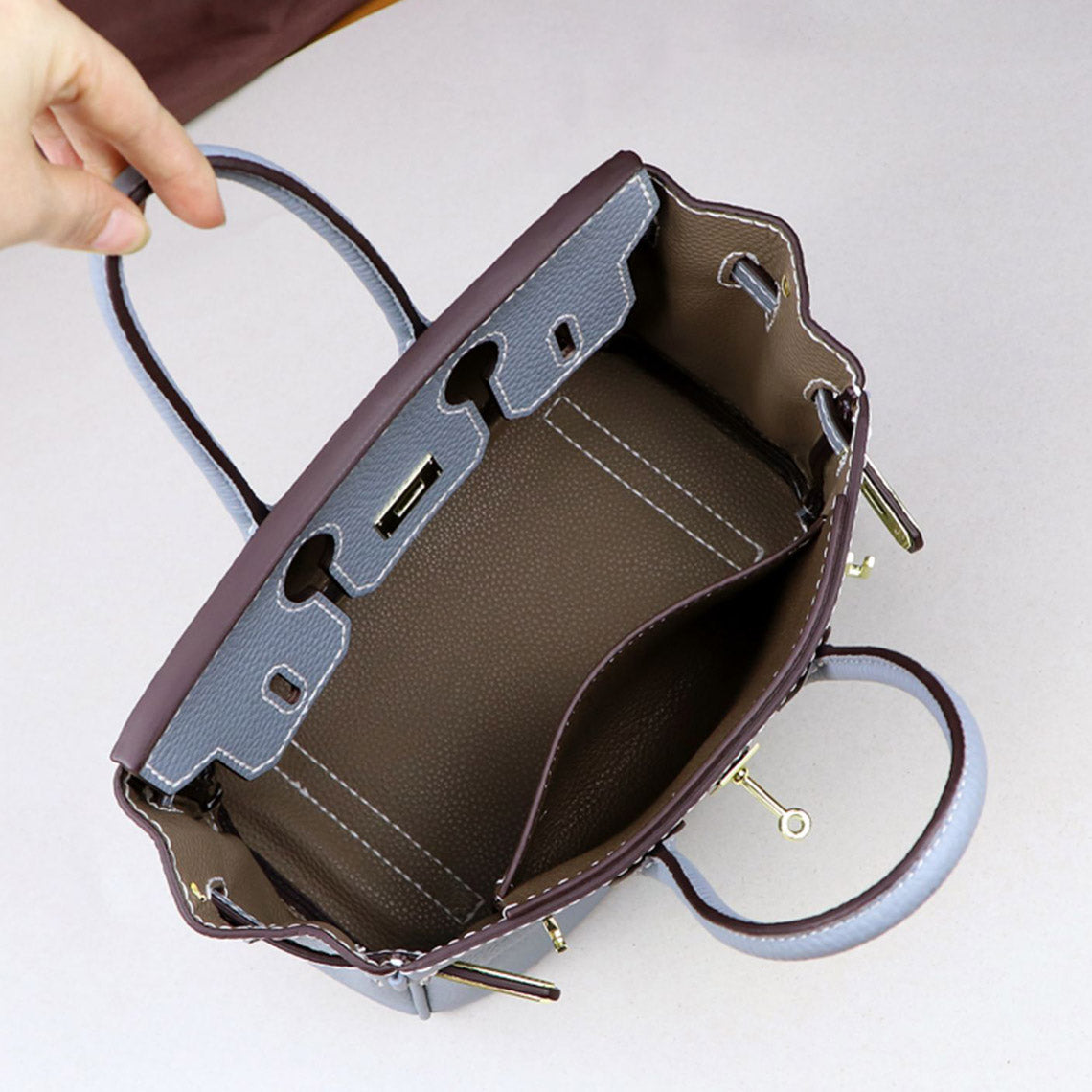 Top Grain Leather Handbag DIY Kit – Sew Your Own Bag (3 Sizes, 14 Colors) detail image 8